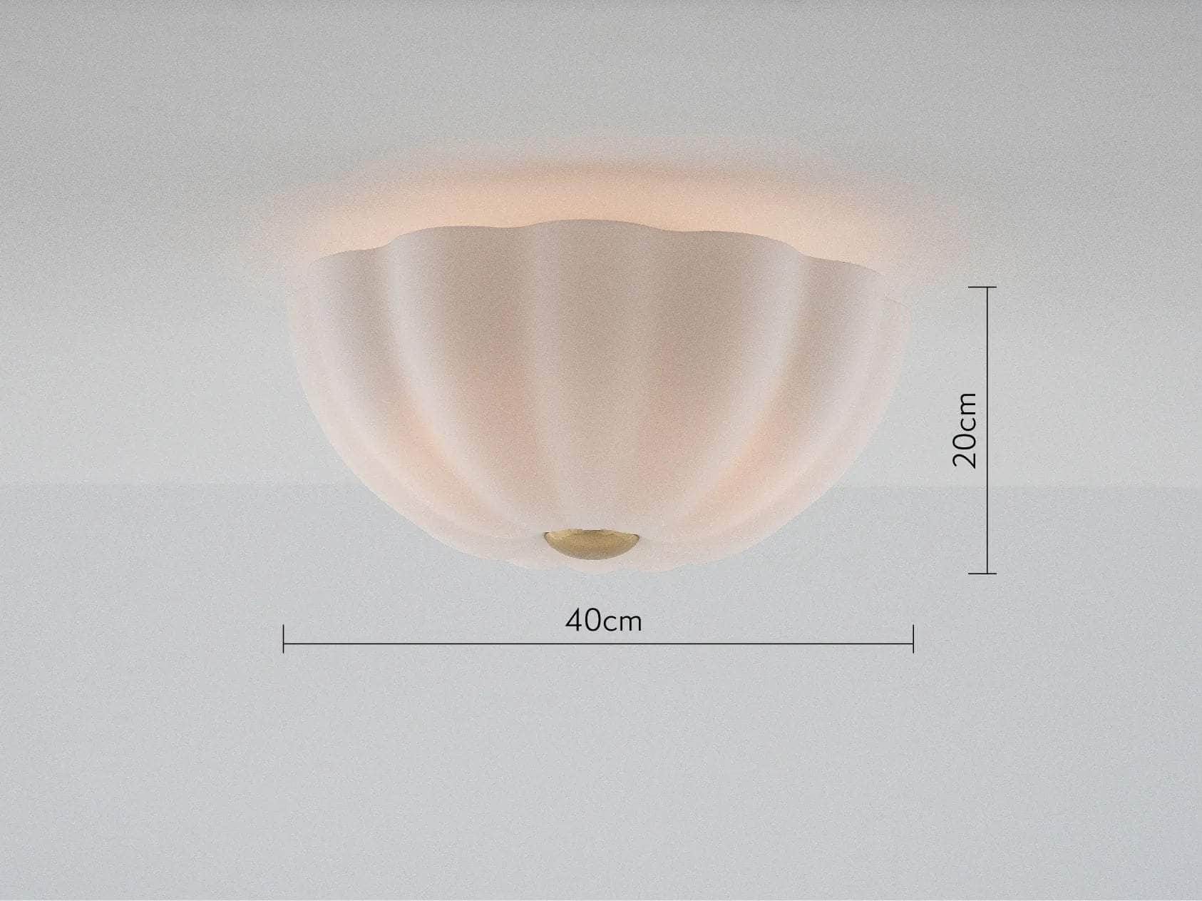 White flower flush ceiling light