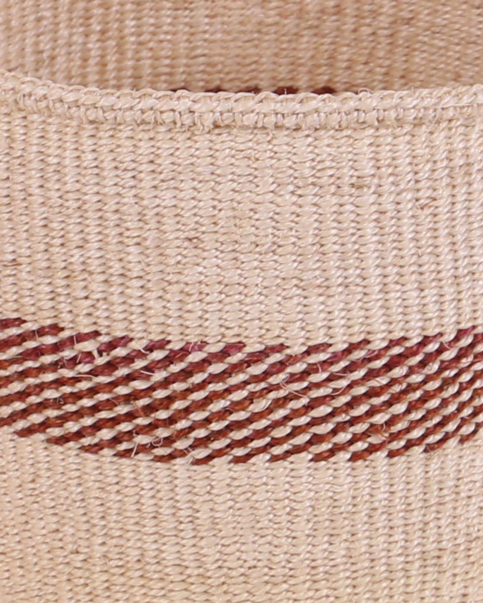 LISHA: Extra Small Brown and Natural  Sisal Basket