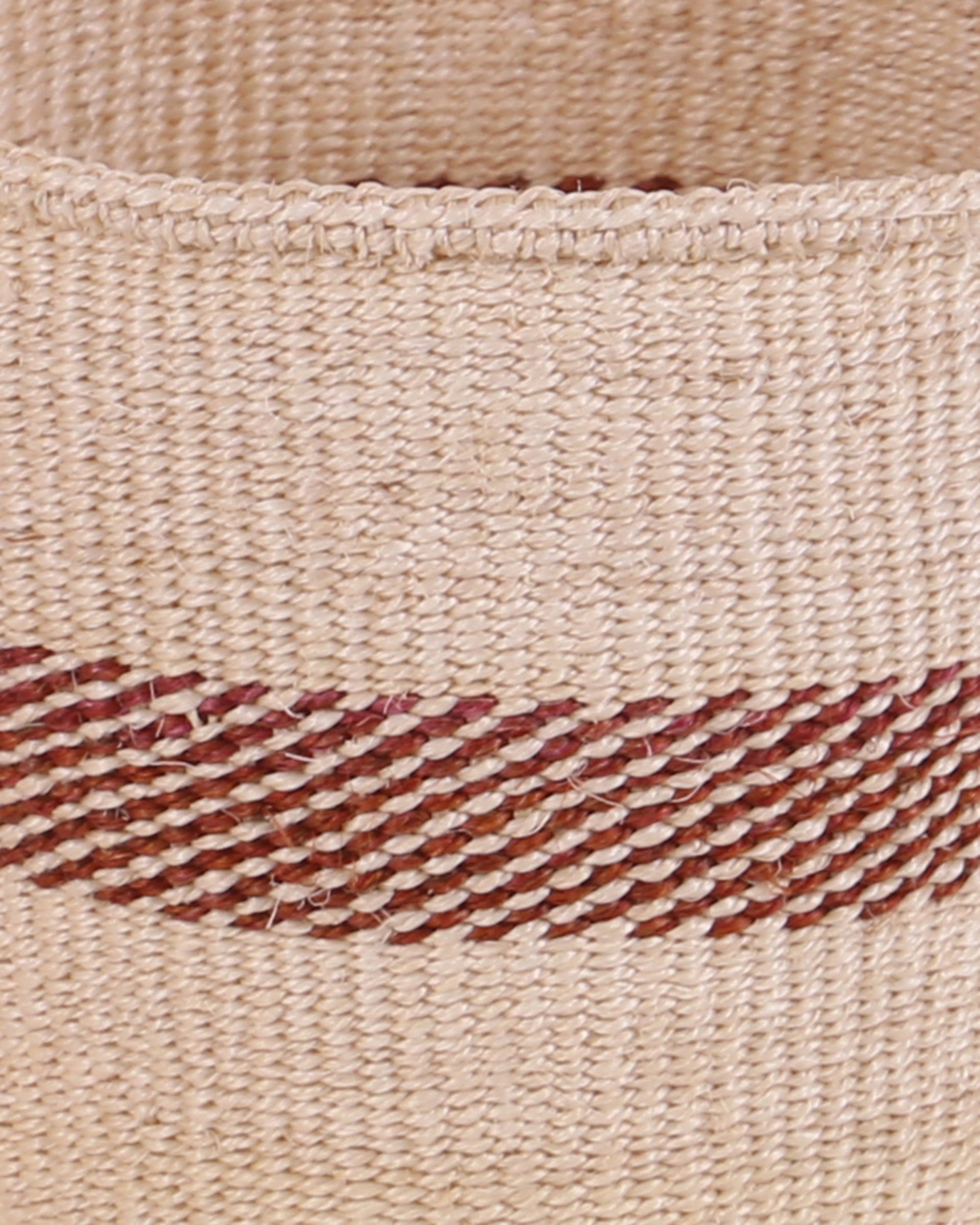 LISHA: Extra Small Brown and Natural  Sisal Basket