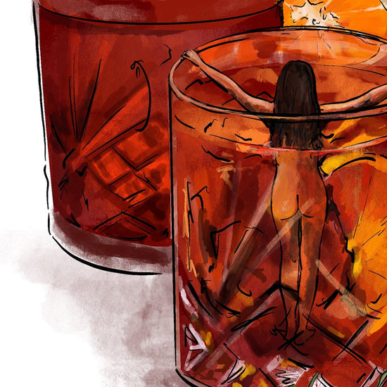 That First Sip of Negroni Art Print