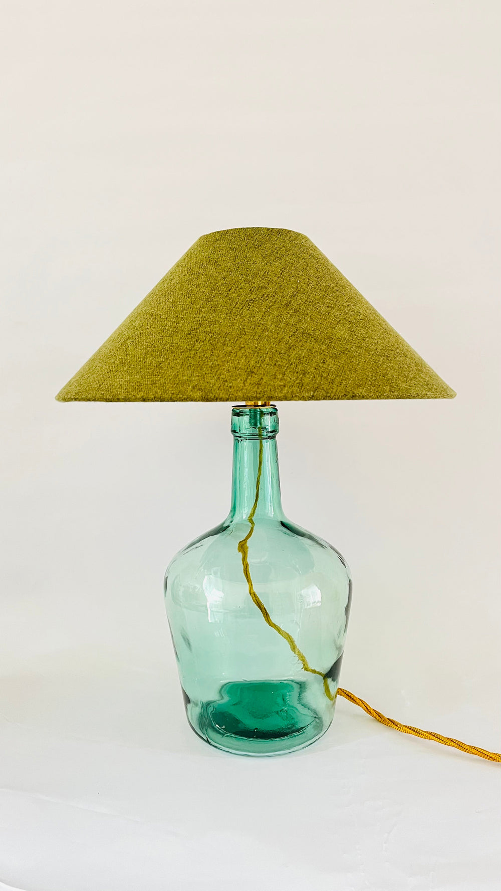 Antique French Mini Demijohn Lamp