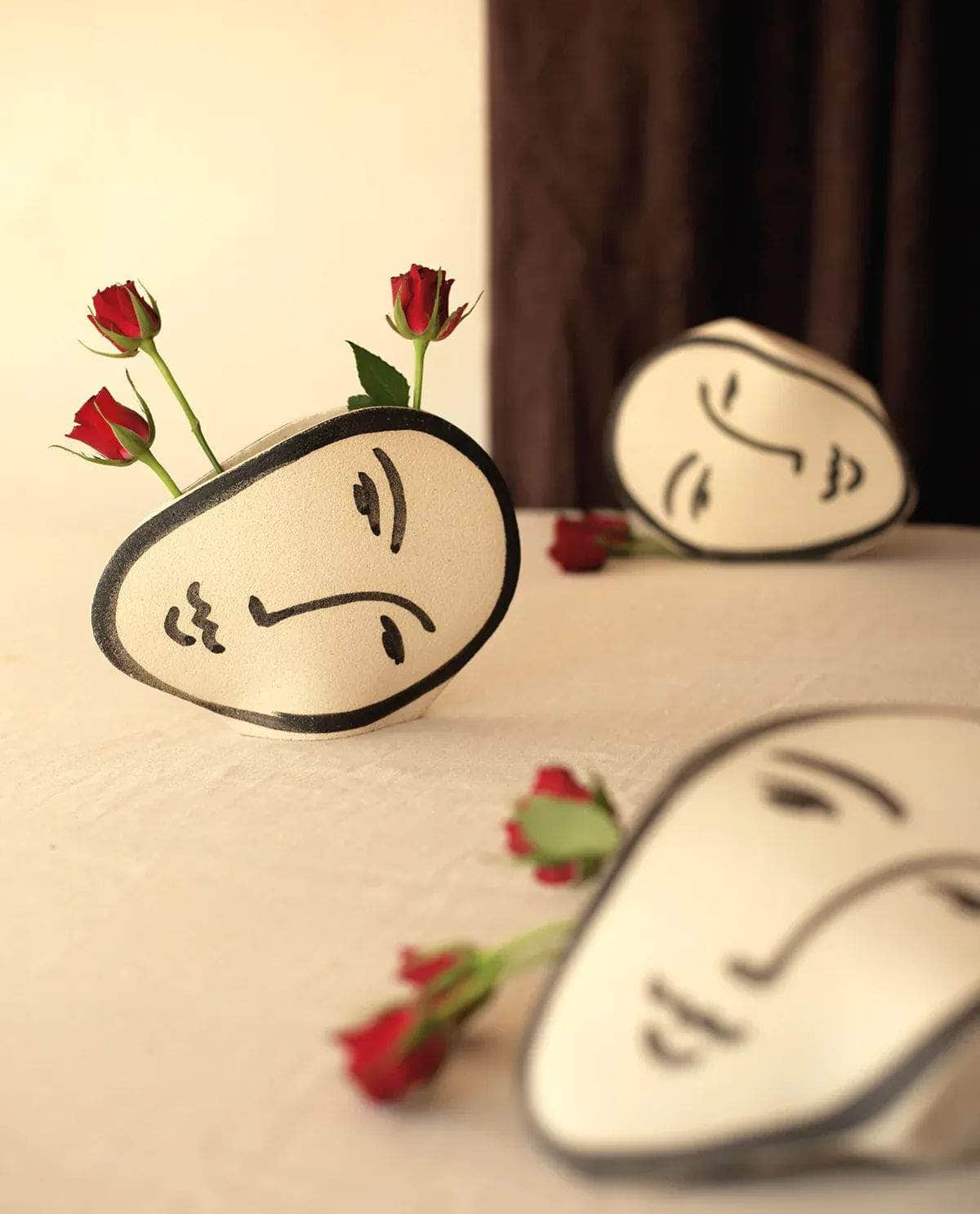 ‘Matisse Face’ Ceramic Vase