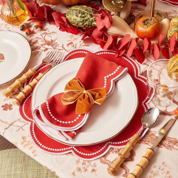 Orlando Cinnamon Orange Circle Placemat (set of 4) Placemats
