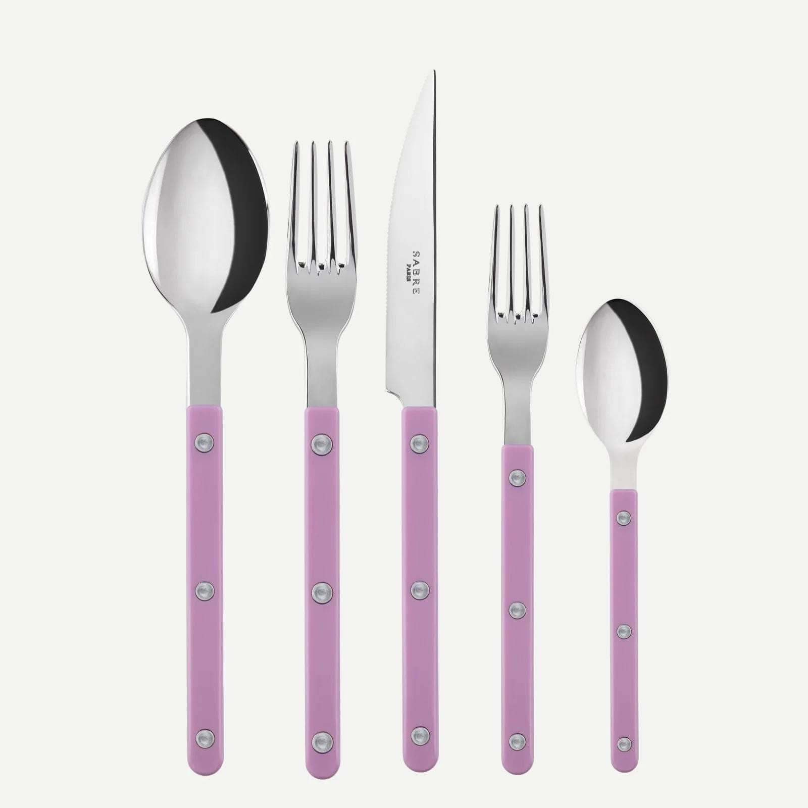 Bistrot 5 PC Cutlery Set, Rose Pink