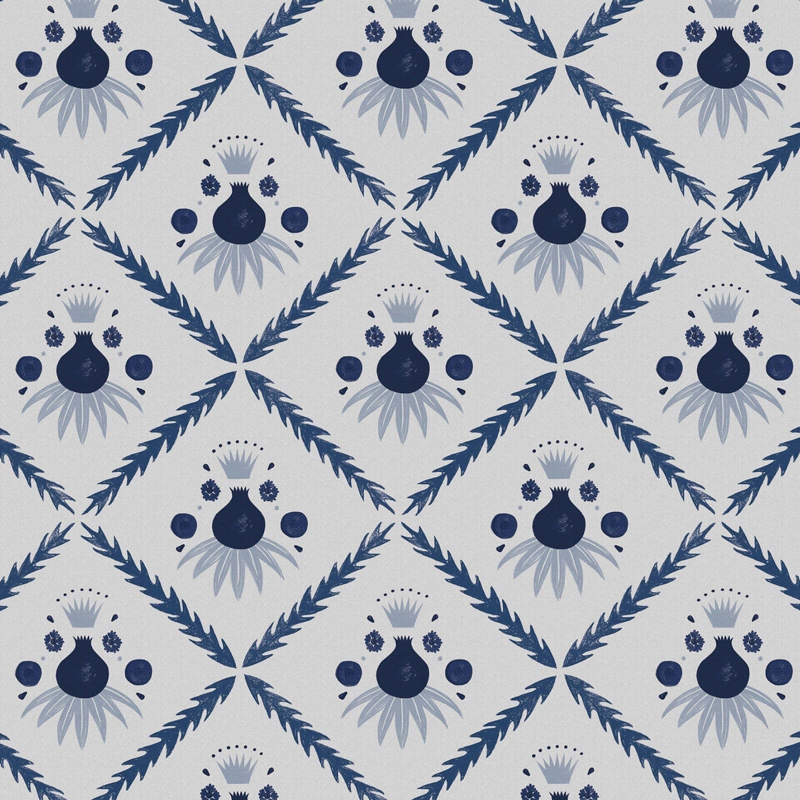 Pome Wallpaper Sample, Oxford Blue