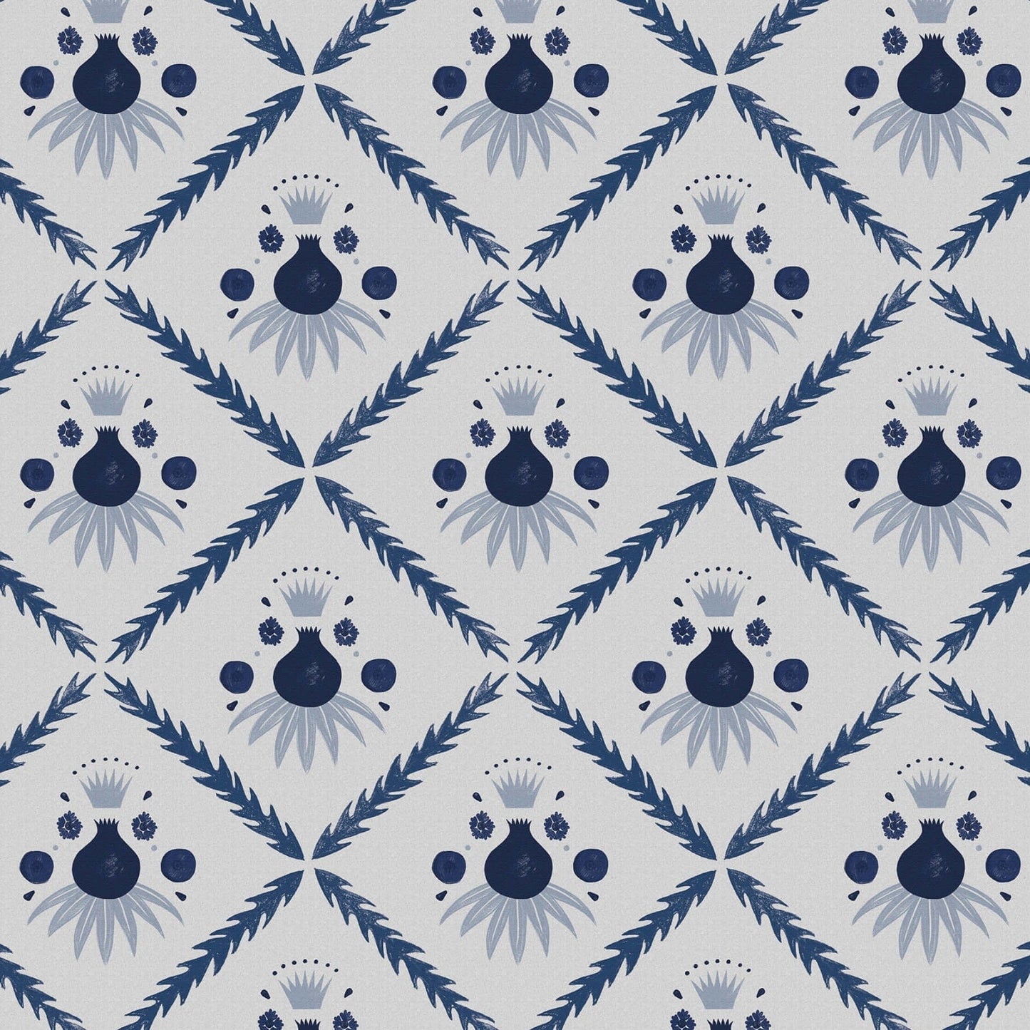 Pome Wallpaper Sample, Oxford Blue