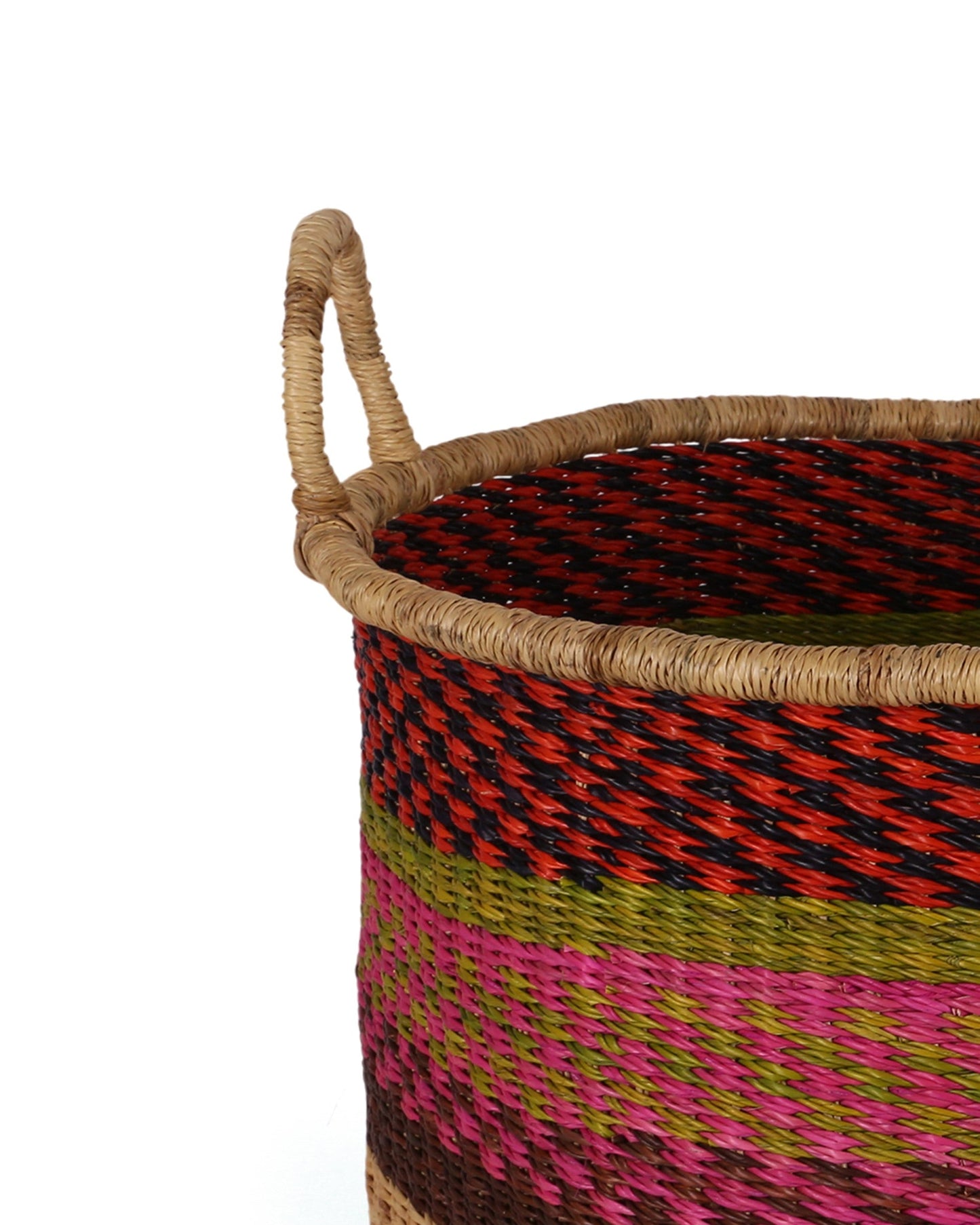 BEEDU: Large Pink, Red and Green Floor Storage Basket