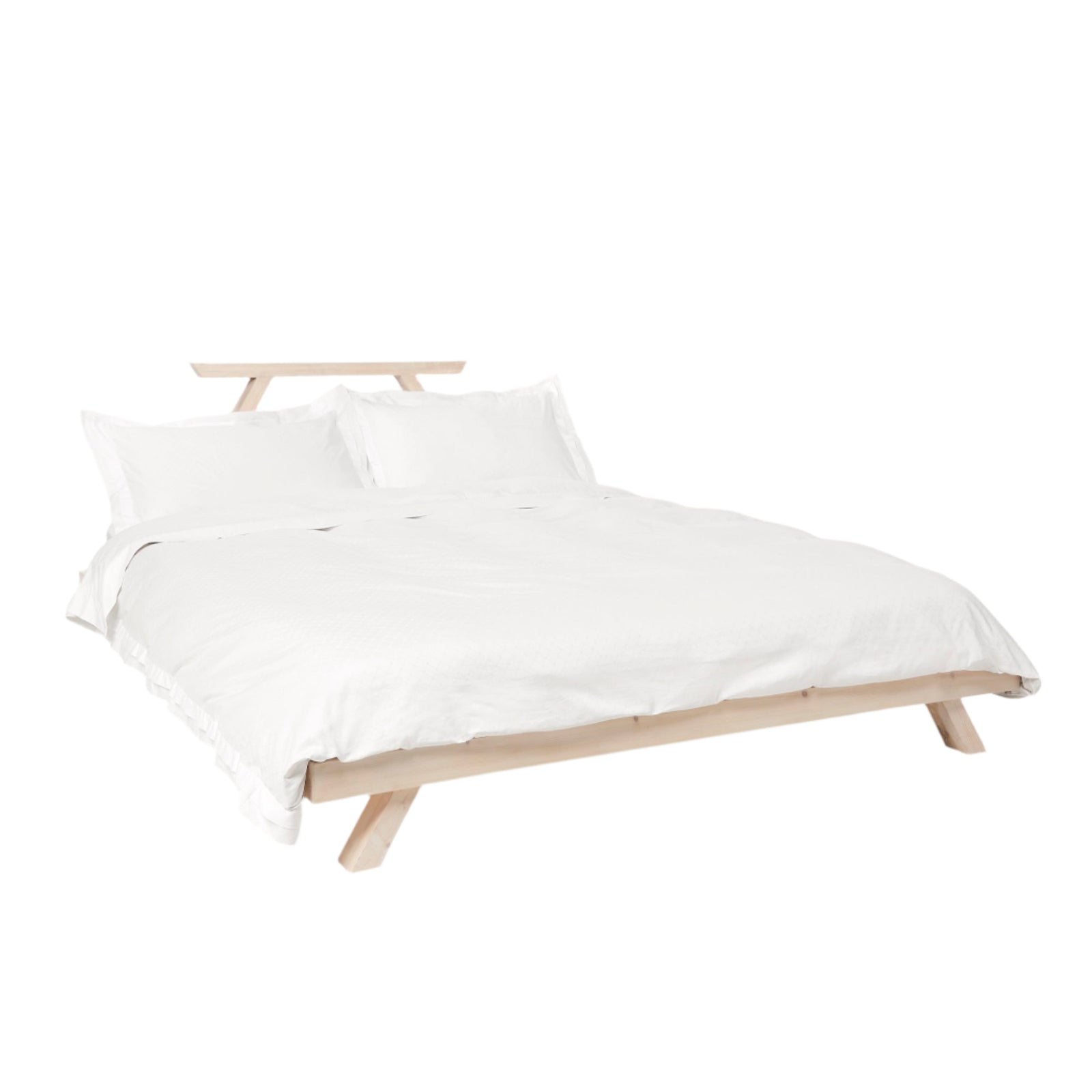 Jacquard Organic Cotton Duvet Cover - Classic White