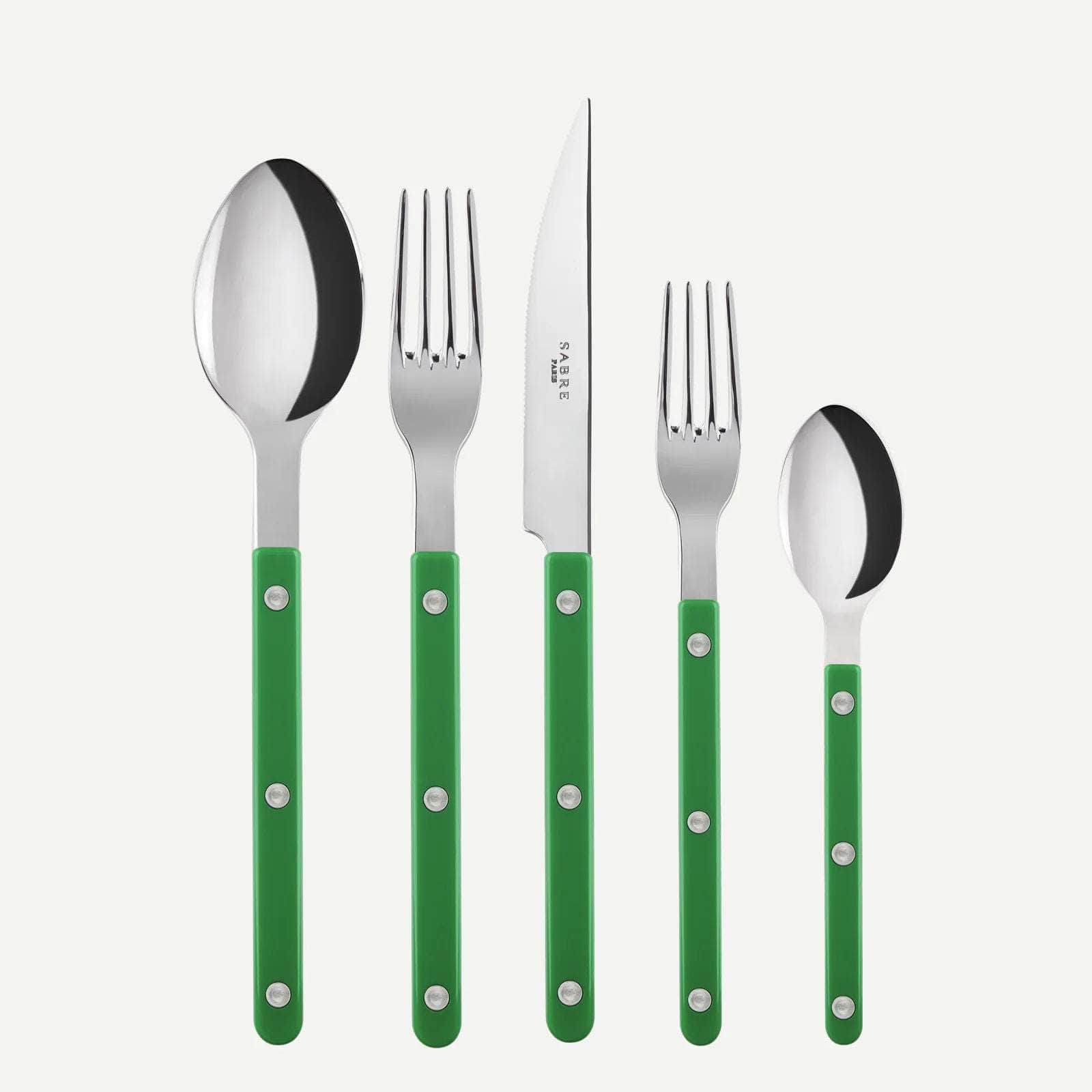 Bistrot 5 PC Cutlery Set, Garden Green