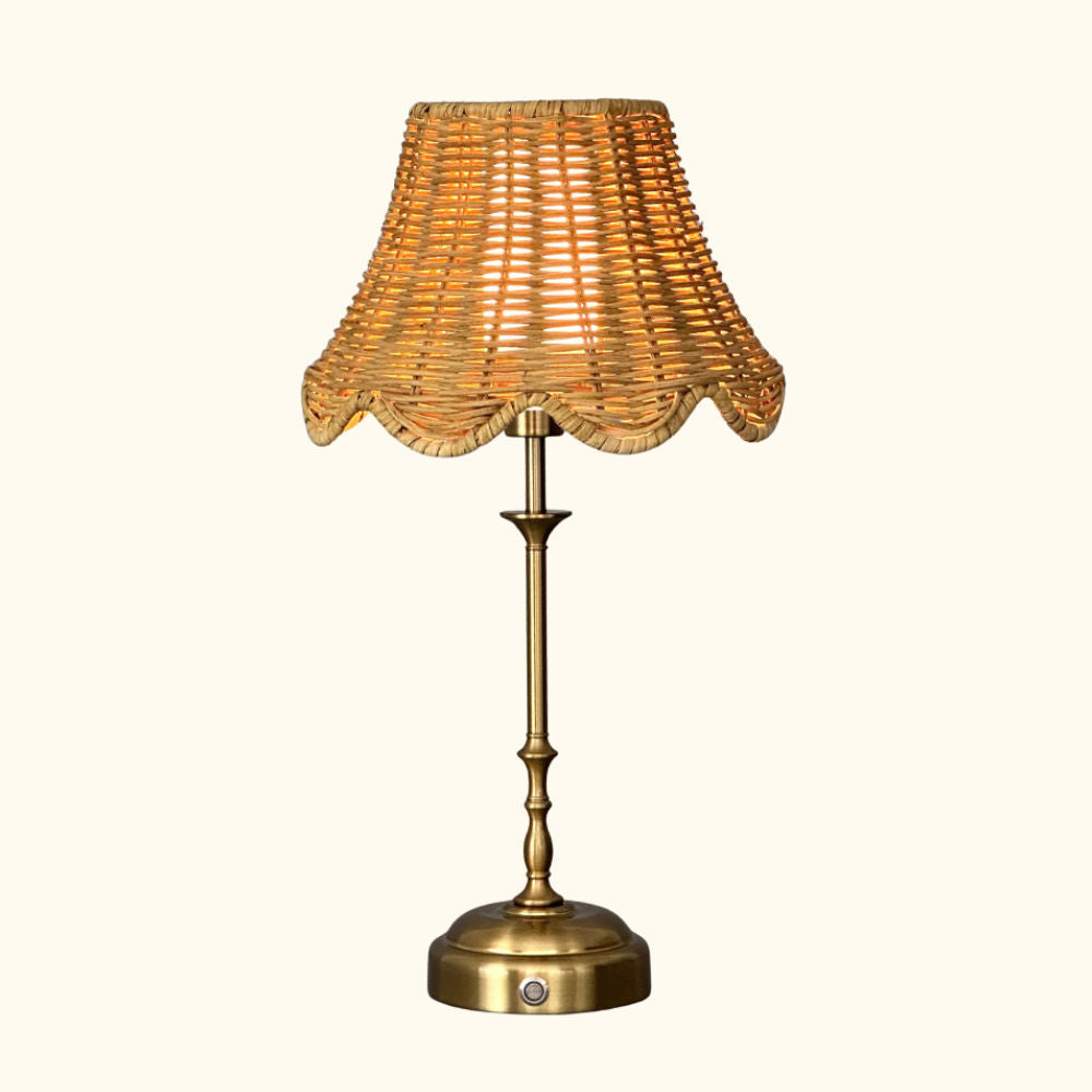 Freddie Lamp - Rattan Scallop
