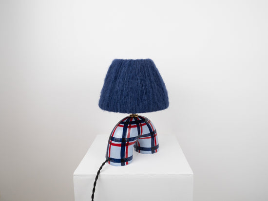 'Me' Table Lamp - Blue Gingham