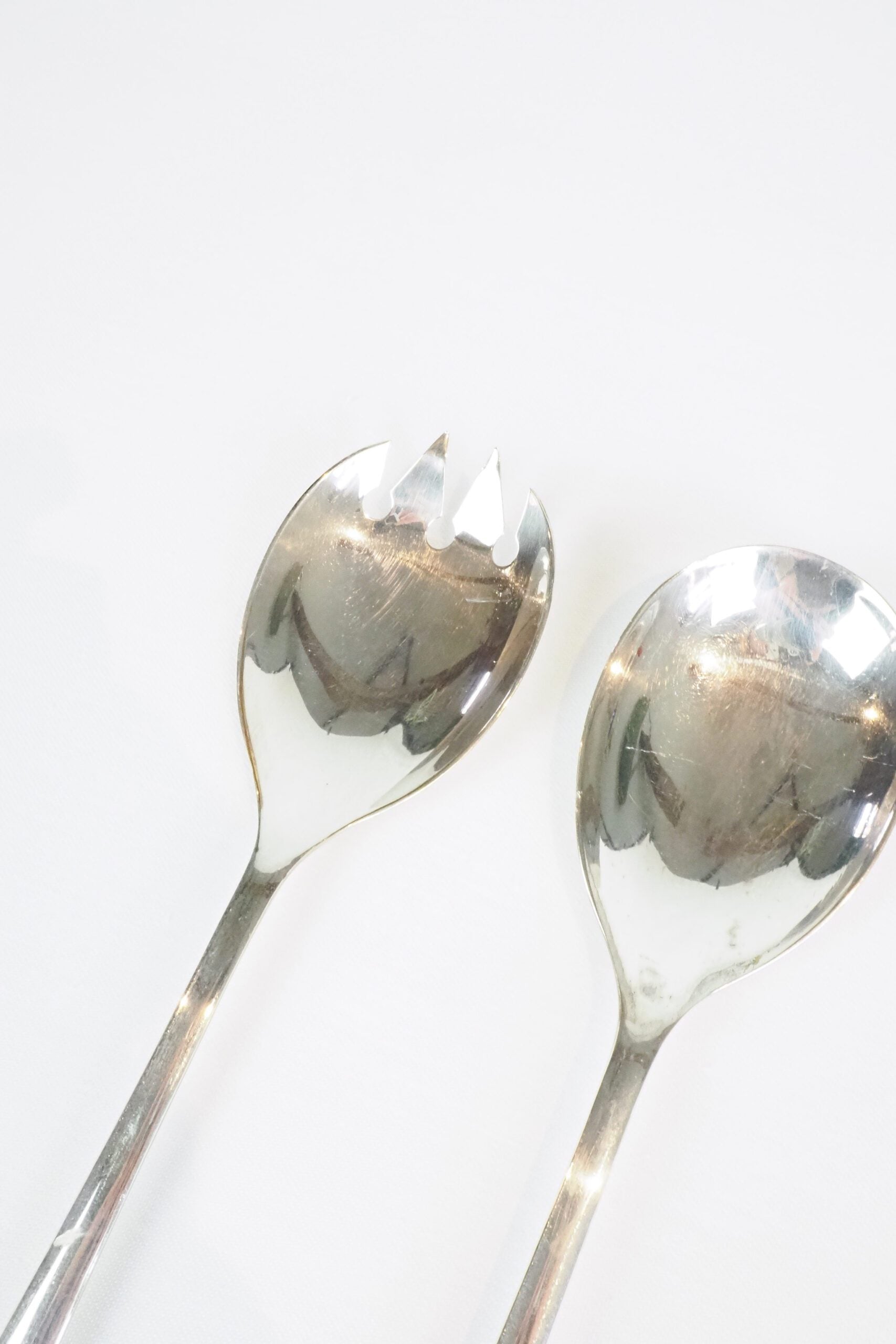 Silver Plate Salad Servers