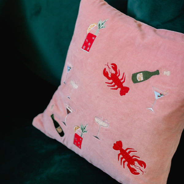 The Velvet Doodle Cushion