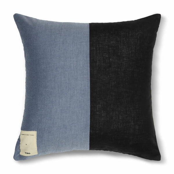 Viso X Thomson Street Quilt Pillow Green, White, Grey and Black Pattern