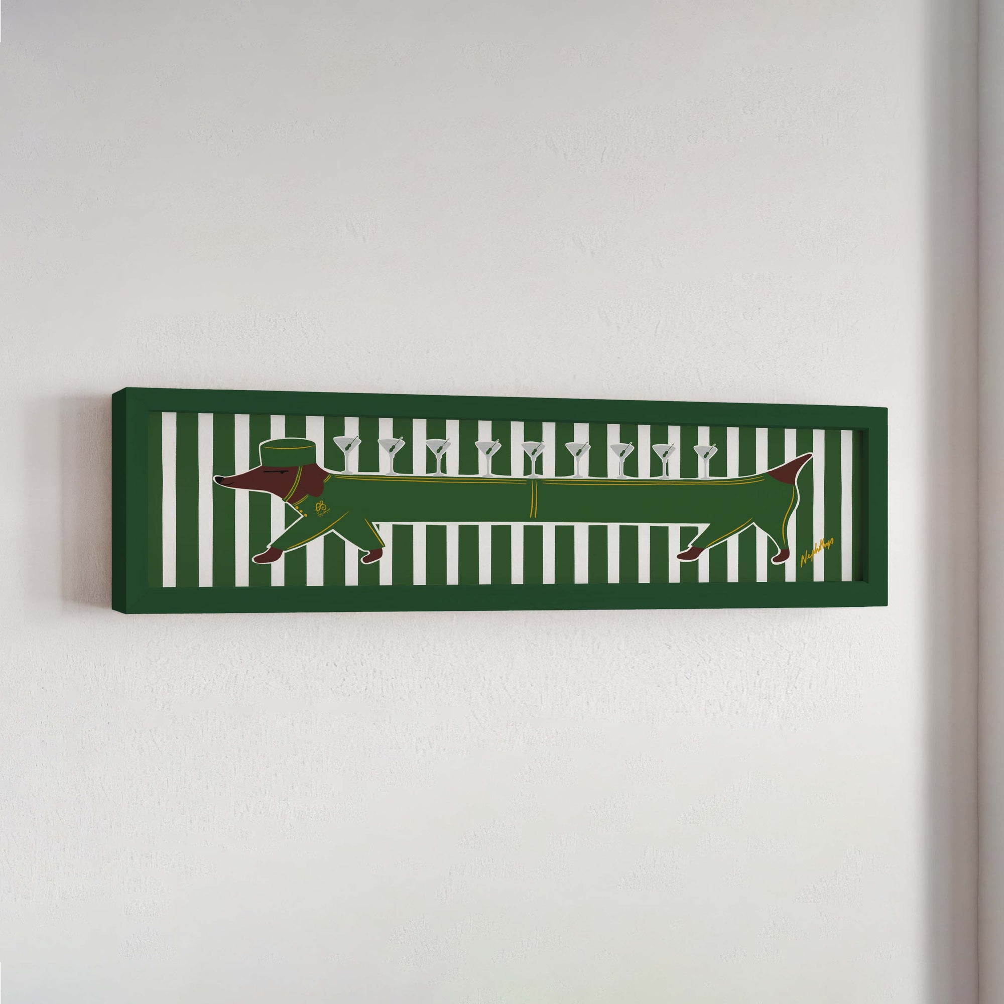 Dachshund Panoramic Framed Print