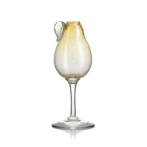 Pear Bud Vase with Stem - Gold