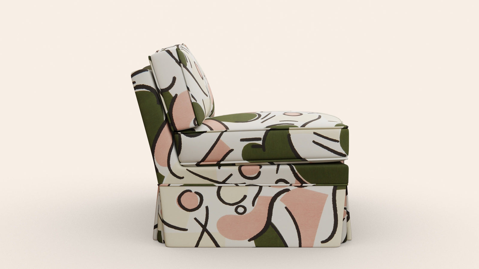 Felix Slipper Chair, Pesto