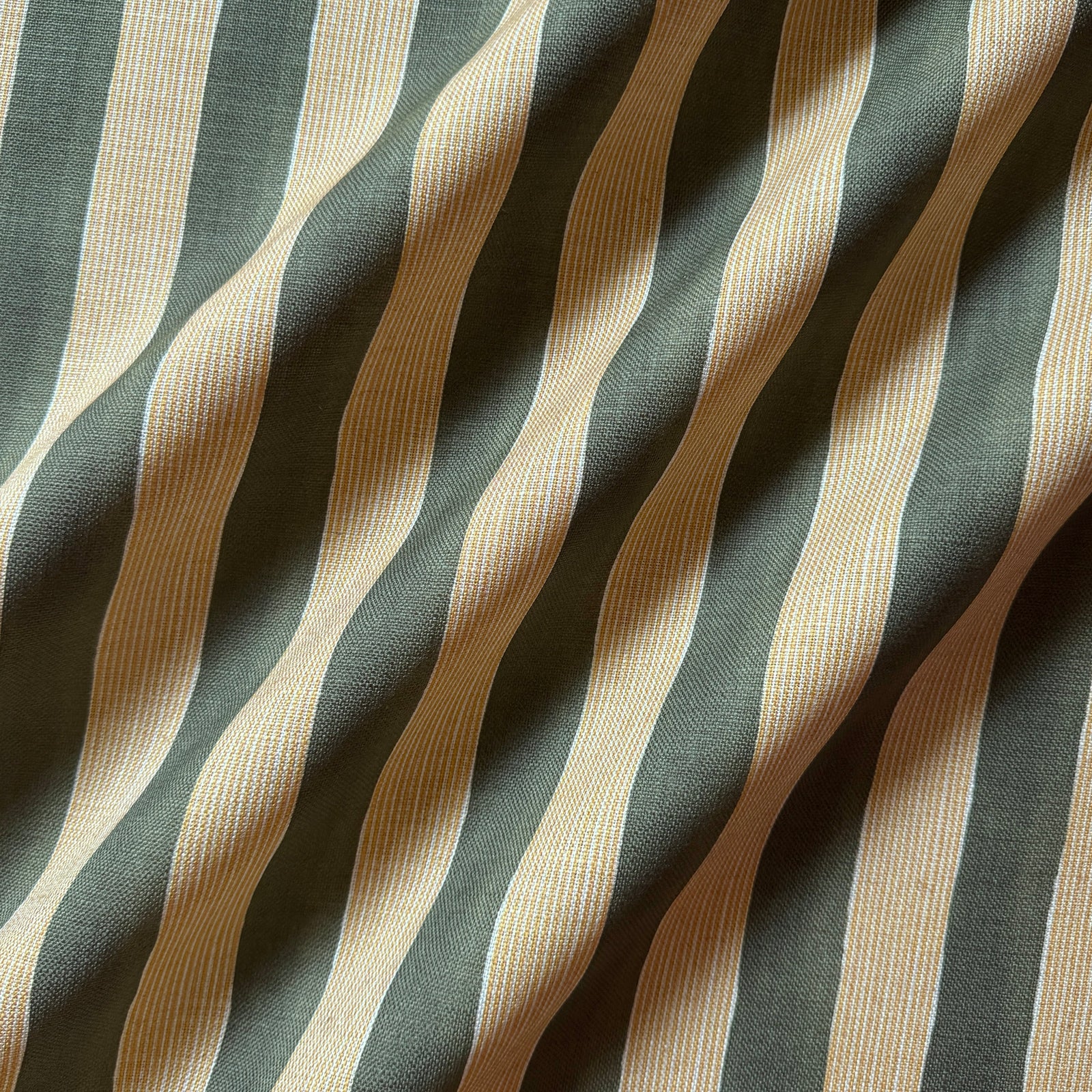 New Stripe Fabric - Moss