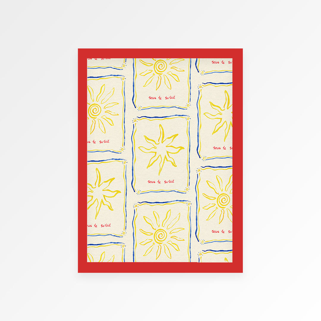 Sous Le Soleil Pattern Hand Painted Print
