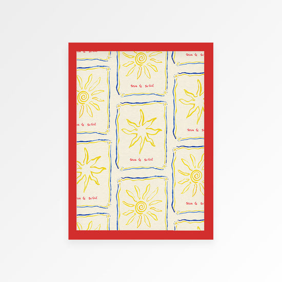Sous Le Soleil Pattern Hand Painted Print