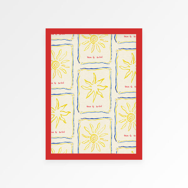 Sous Le Soleil Pattern Hand Painted Print