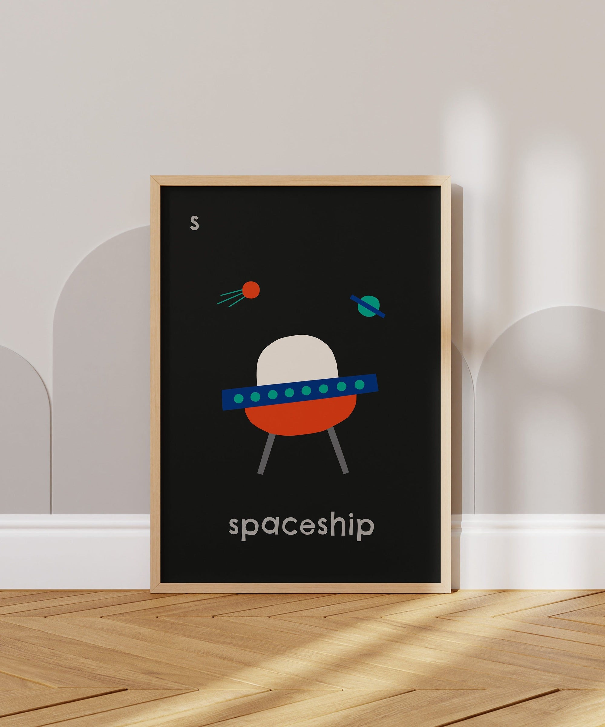 S for Spaceship Art Print