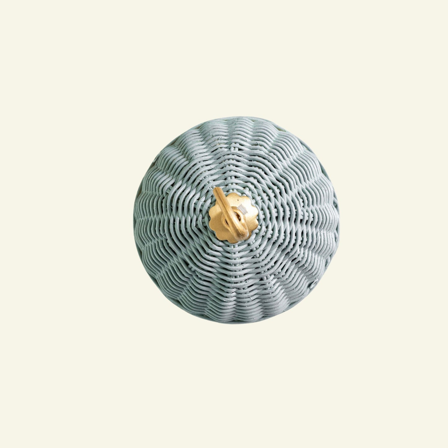 Rita Rattan Ceiling Rose, Light Blue