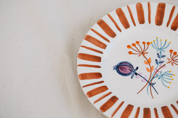 Brown Dessert Plate – The Portuguese Chitas