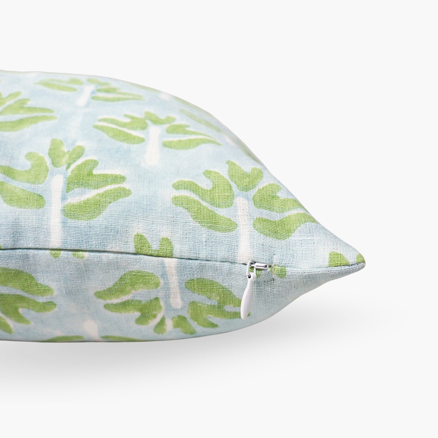 Zeenat Lumbar Throw Pillow Cover - Powder Blue