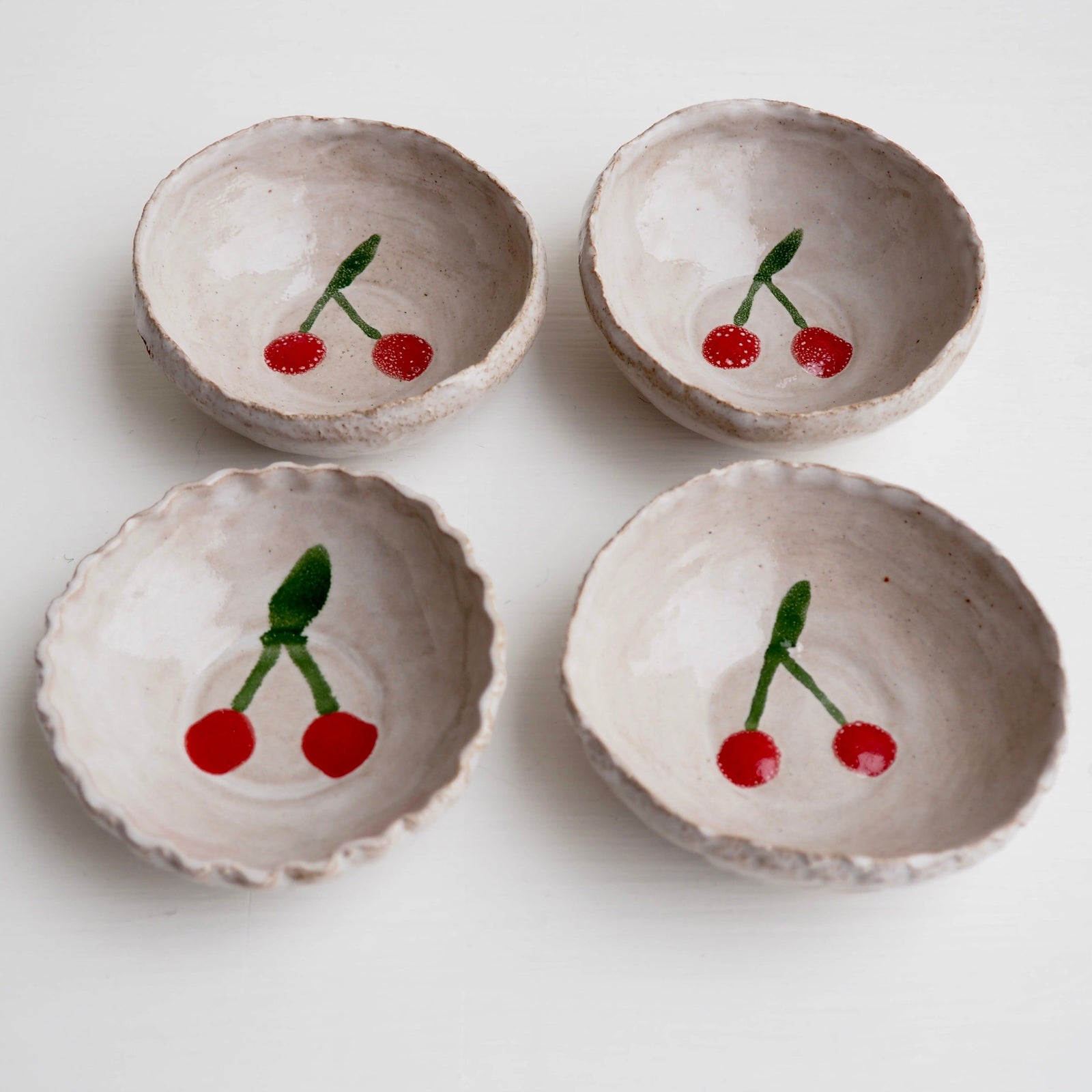 Mini Cherry Ceramic Ring or Condiment Dish