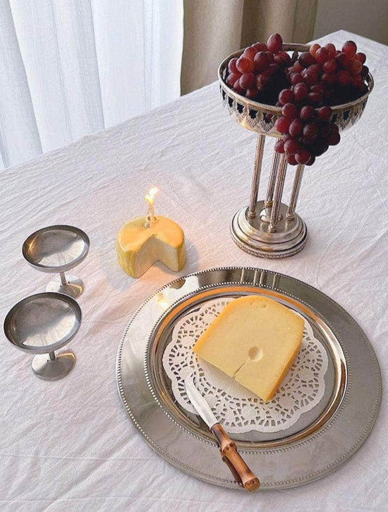 Ceramic Cheese Candle Holder