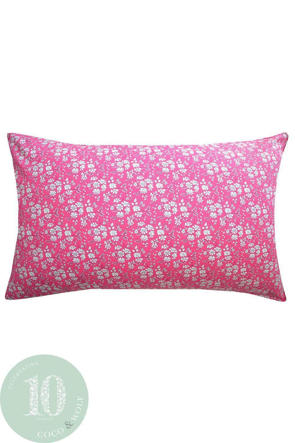 Pillowcase Made With Liberty Fabric Capel Fuchsia