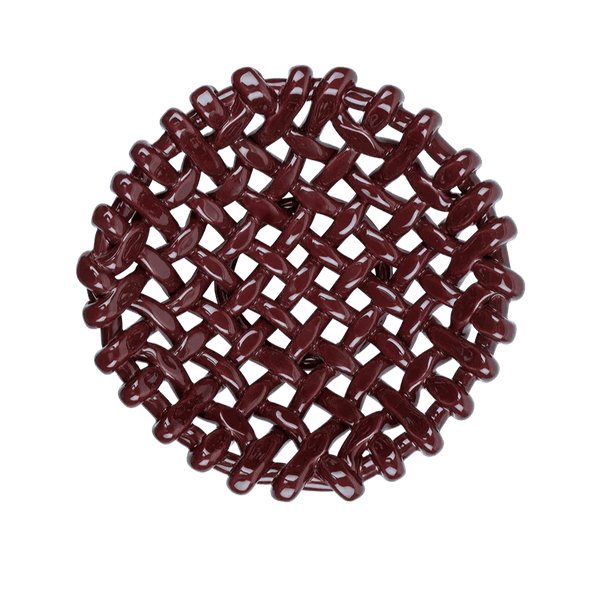 Burgundy Basketweave Bowl