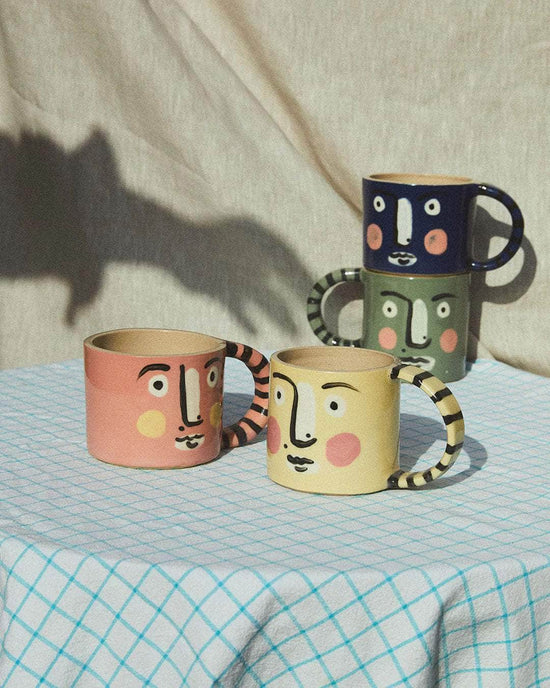 Face Mug Pale Blue