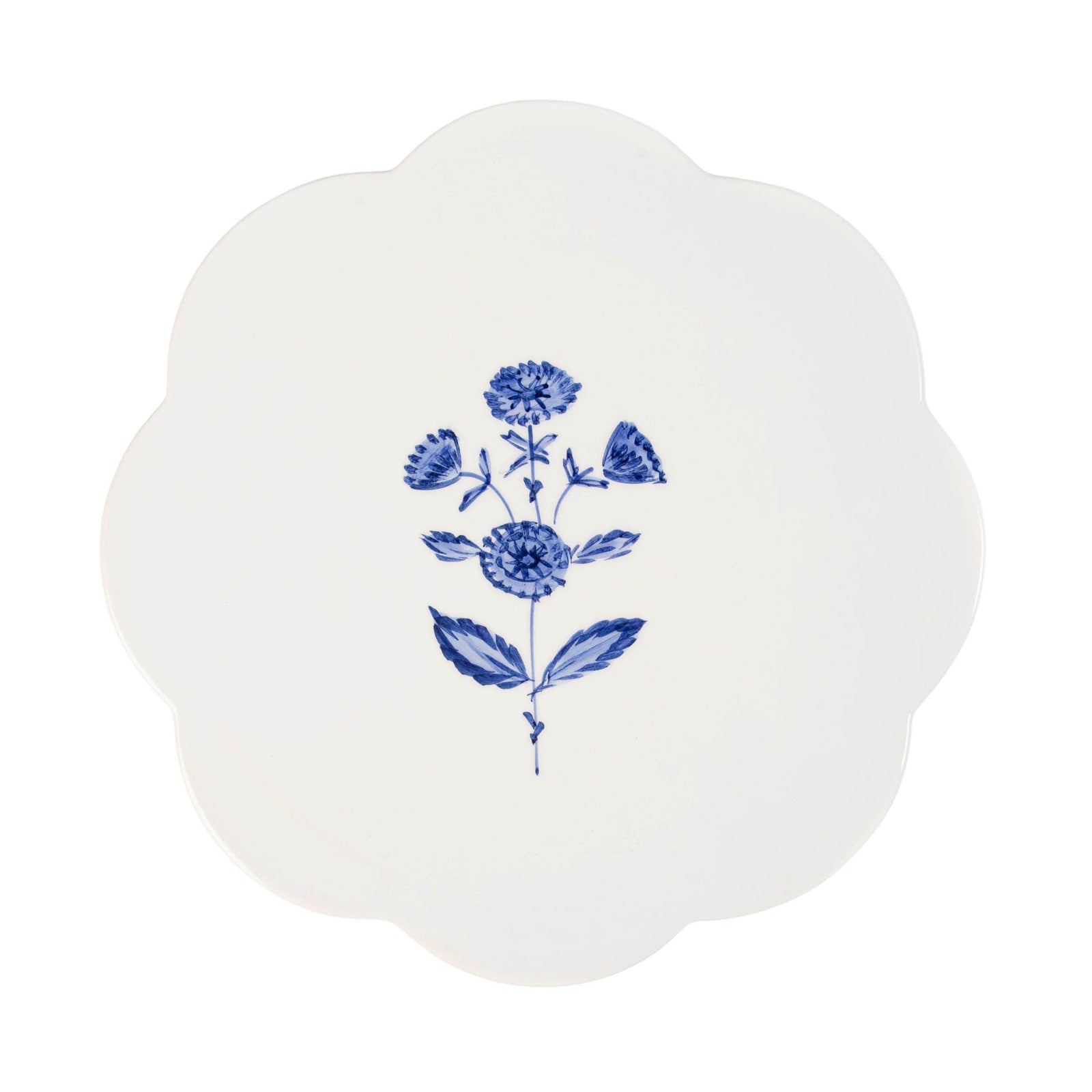 Set of 4 Scalloped Dinner Plates