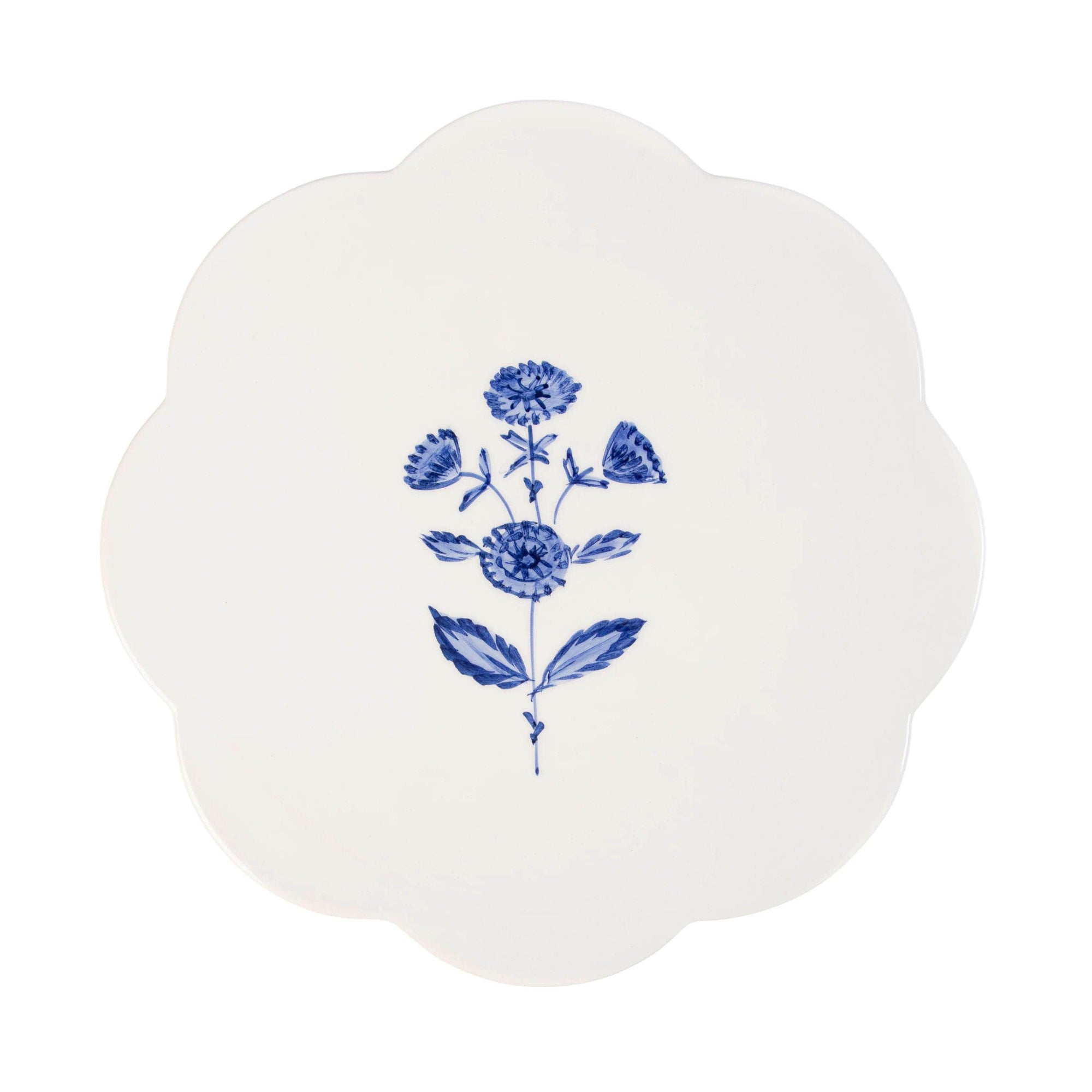 Set of 4 Scalloped Dinner Plates