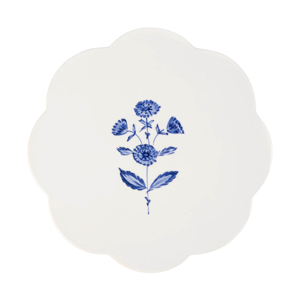Set of 4 Scalloped Dinner Plates