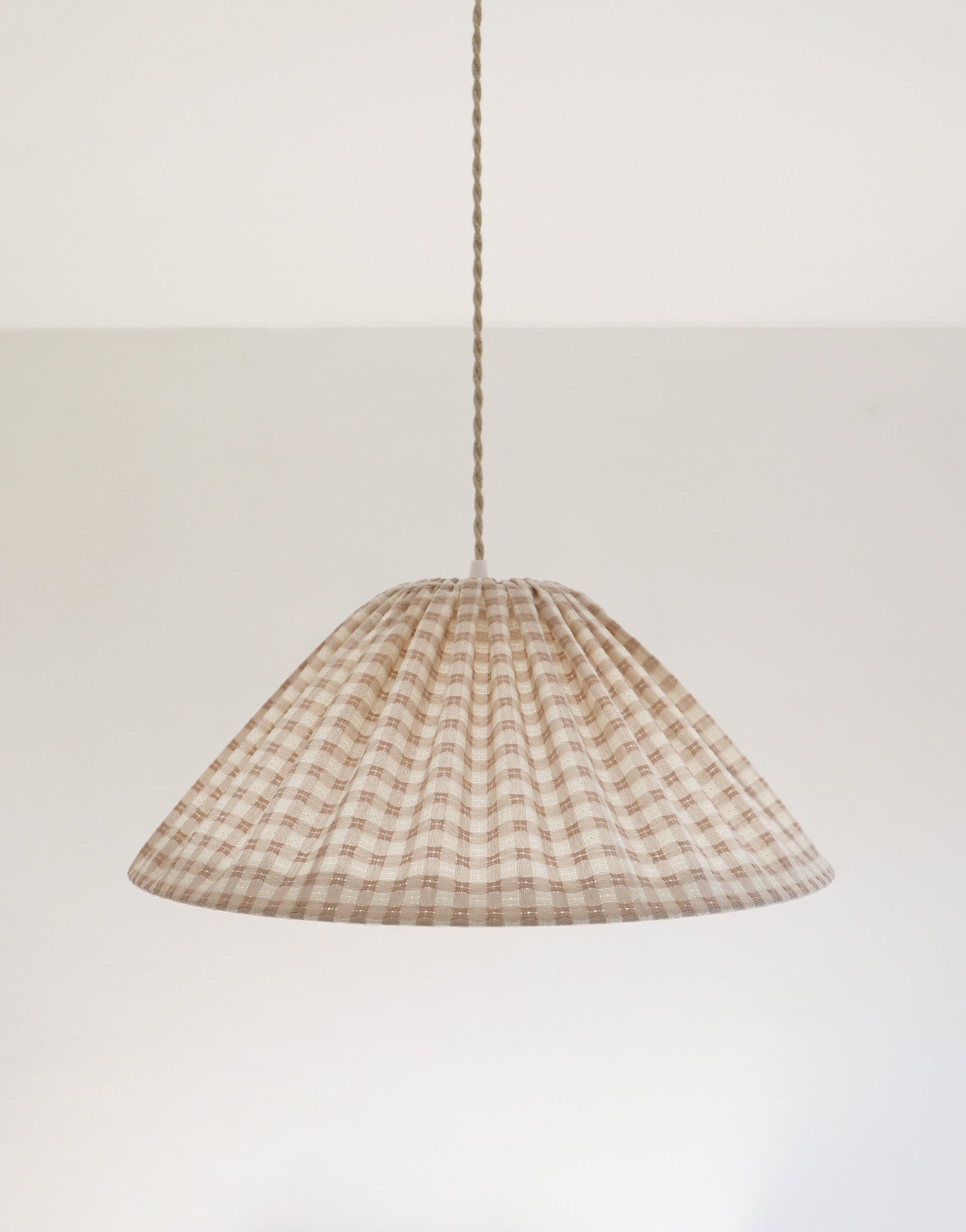 Conical Pendant Light Gingham Malala “Petits Carreaux”
