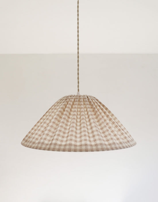 Conical Pendant Light Gingham Malala “Petits Carreaux”