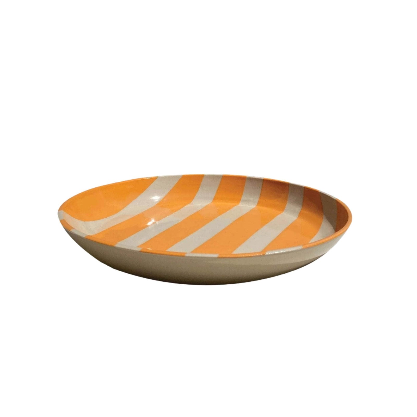 Duci Striped Bowl in Orange
