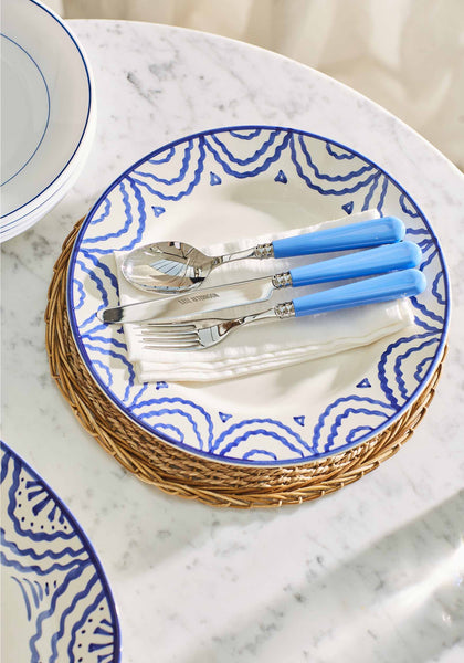 16-Piece Sky Blue Cutlery Set