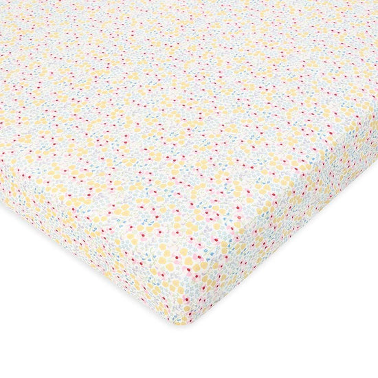 Organic Cotbed Fitted Sheet - Wildflower Garden