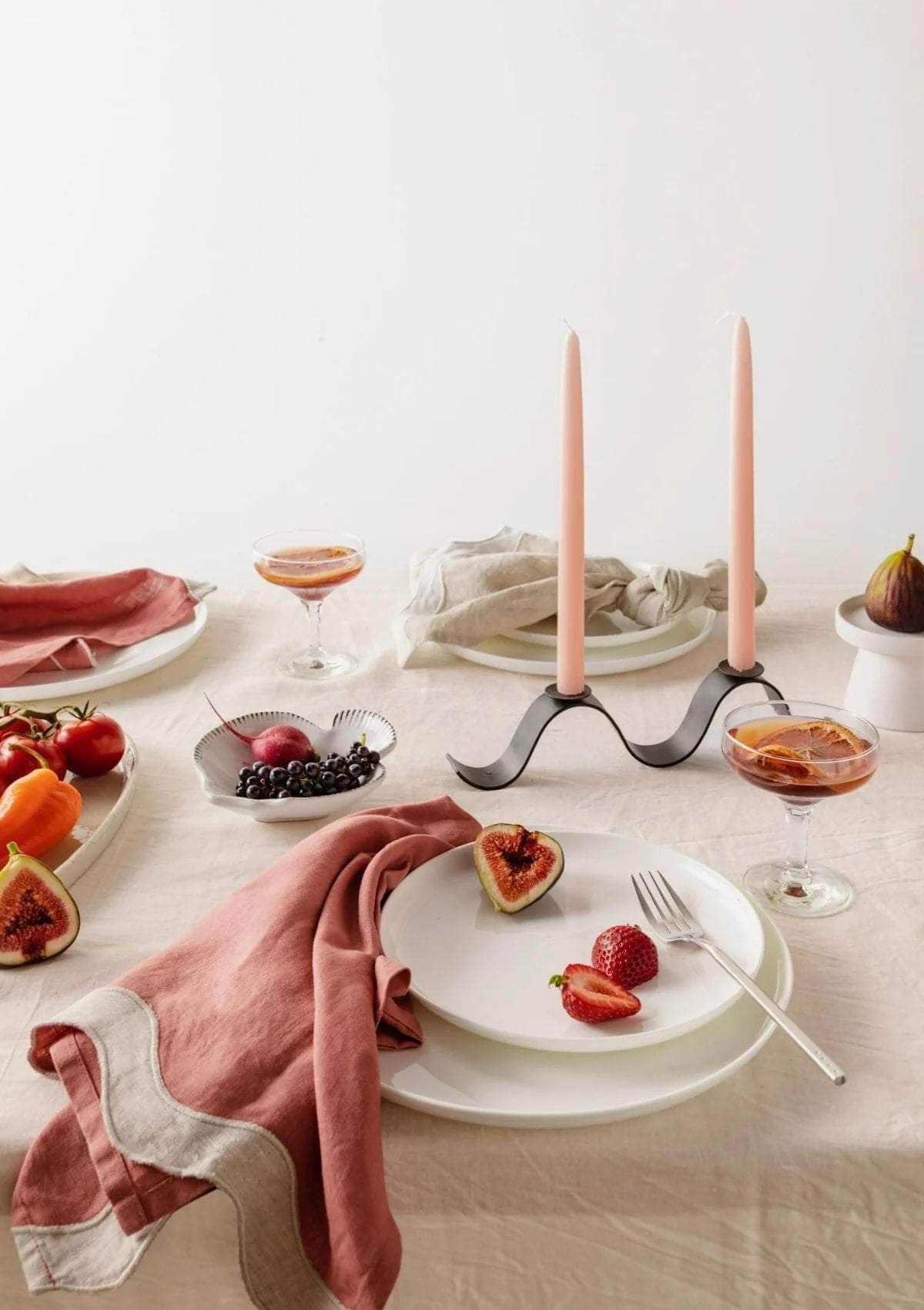 Black Waved Candelabra