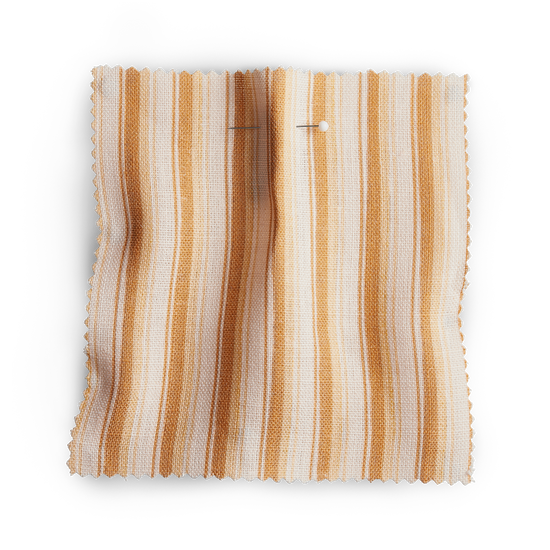 Modern Ticking Fabric - Saffron