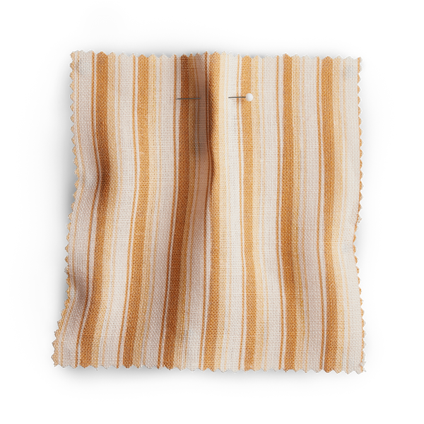 Modern Ticking Fabric - Saffron