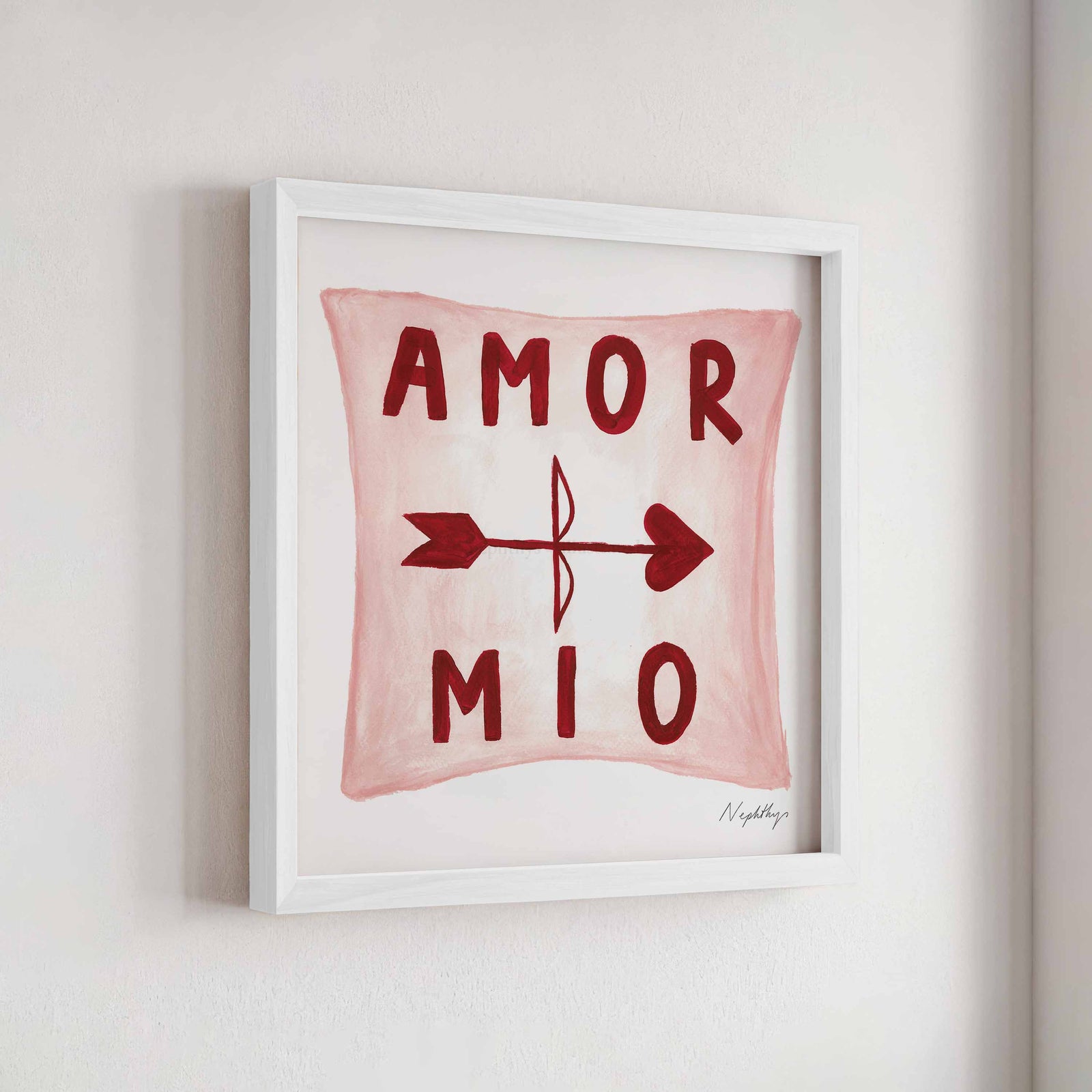 Amor Mio Pillow Print