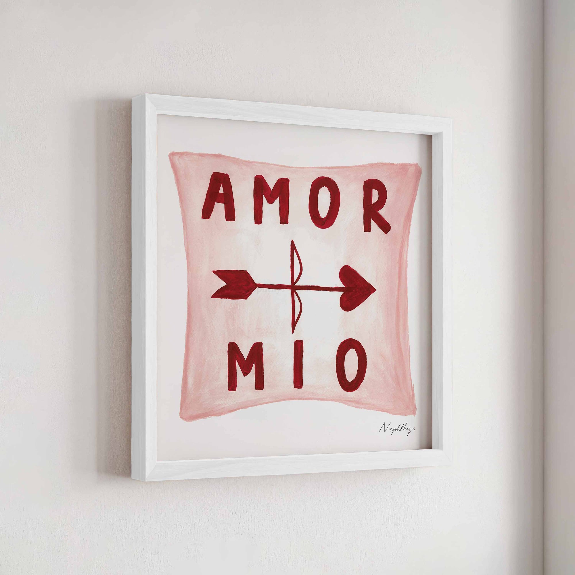 Amor Mio Pillow Print