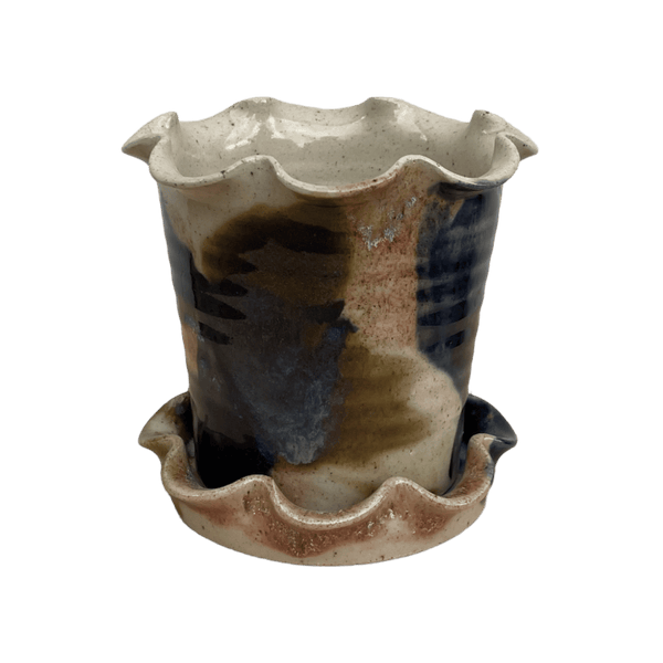 Frilly Pot - Mixed Glaze