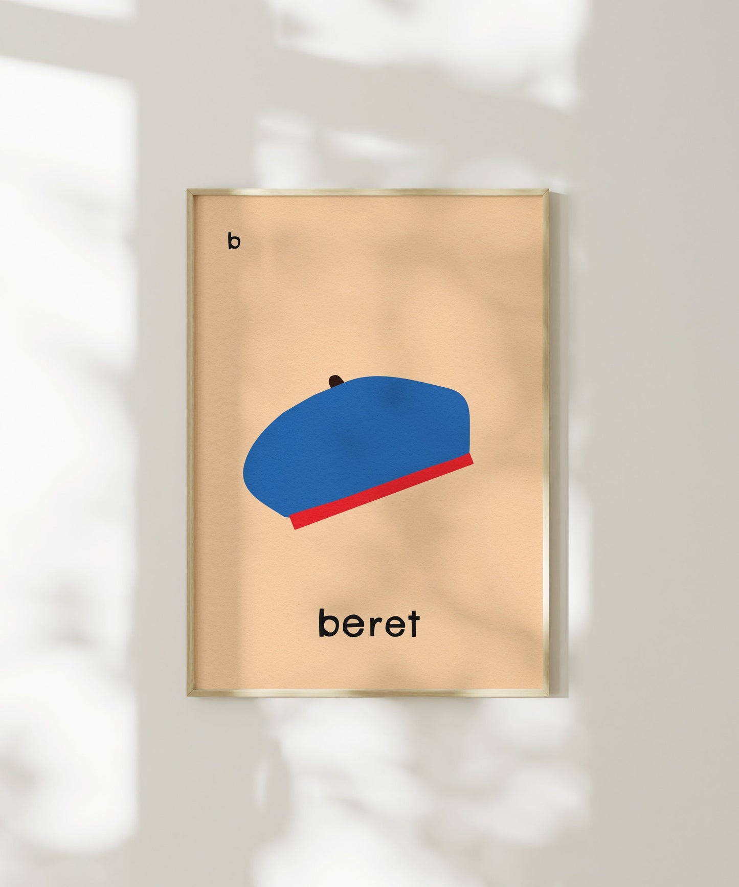 B for Beret Print