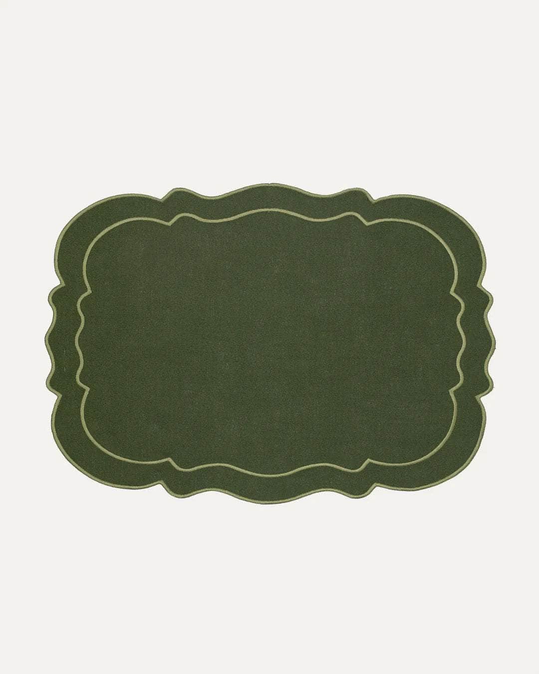 Clou Placemat, Green with Green